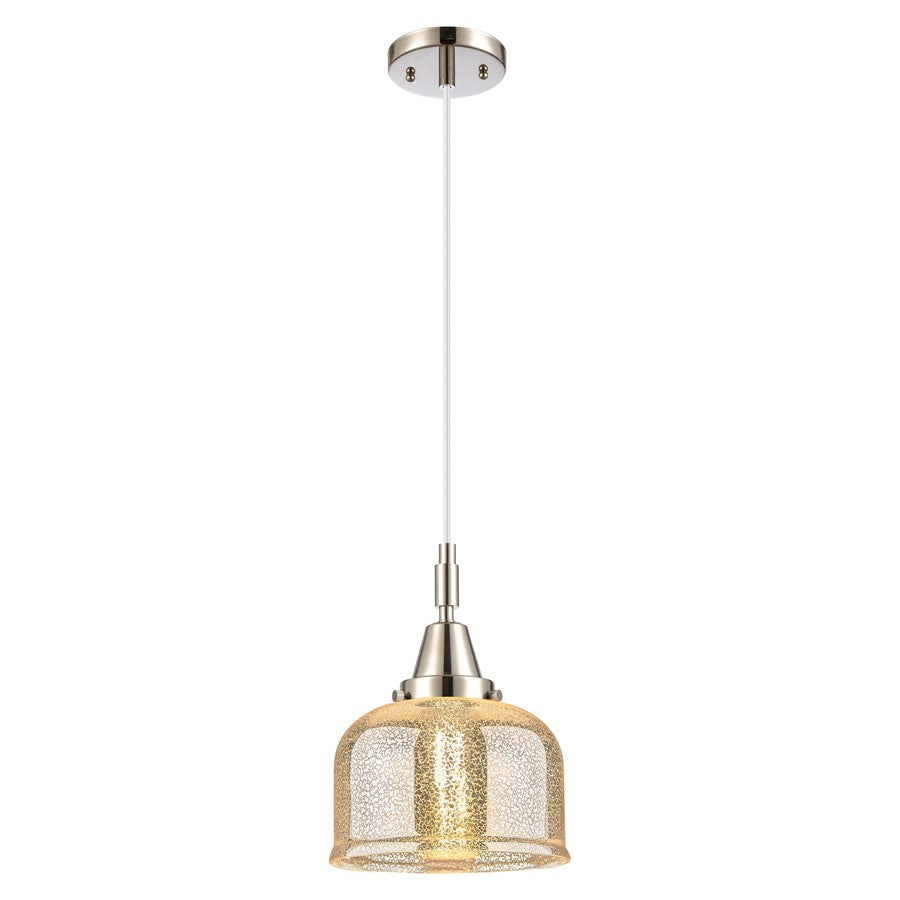 Innovations Caden Bell 8" Cord Mini Pendant, PN/Silver - 447-1P-PN-G78