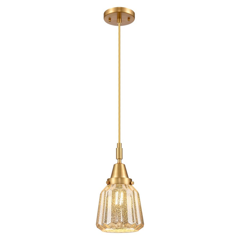Innovations Caden Chatham 7" Cord Mini Pendant, Gold/Mercury - 447-1P-SG-G146