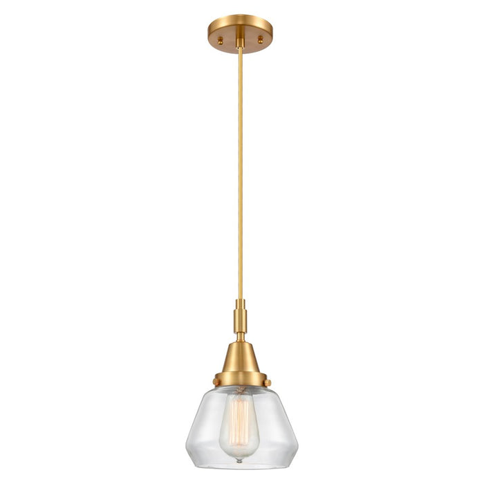 Innovations Caden Fulton 1Lt 7" Cord Mini Pendant, Gold/Clear - 447-1P-SG-G172