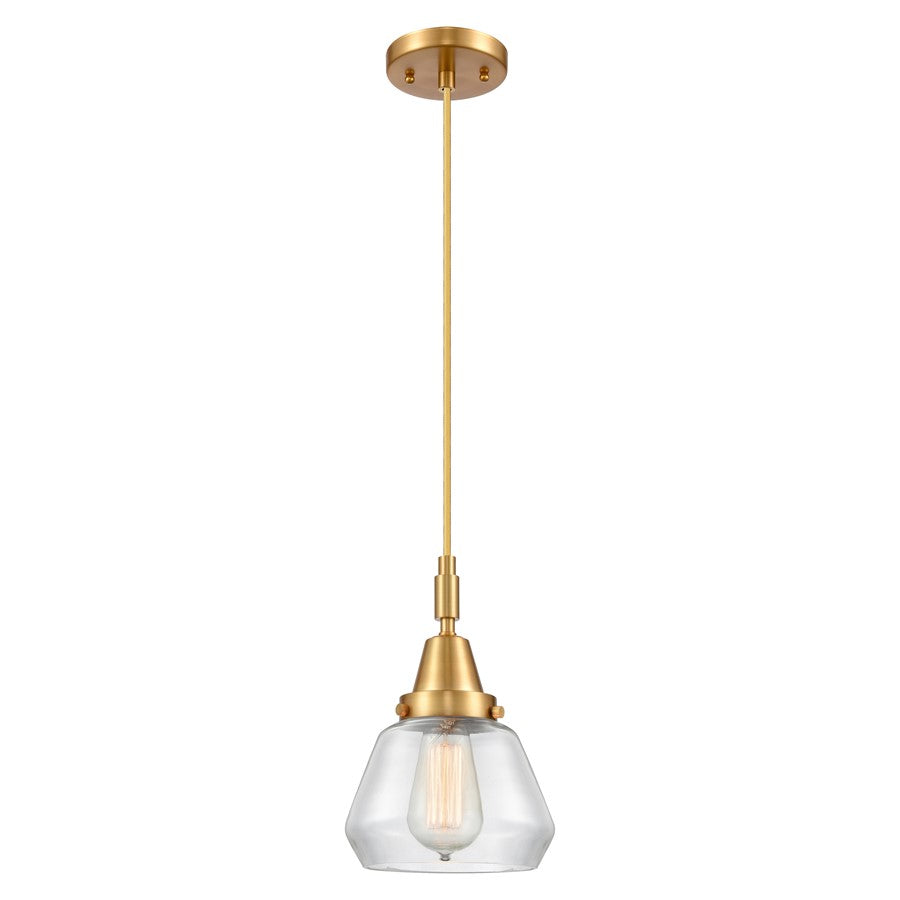 Innovations Caden Fulton 1Lt 7" Cord Mini Pendant, Gold/Clear - 447-1P-SG-G172