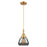 Innovations Caden Fulton 1Lt 7" Cord Mini Pendant, Gold/Smoke - 447-1P-SG-G173