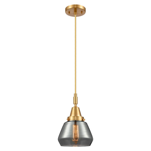 Innovations Caden Fulton 1Lt 7" Cord Mini Pendant, Gold/Smoke - 447-1P-SG-G173