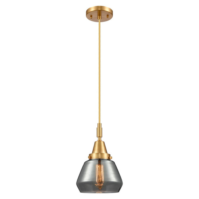 Innovations Caden Fulton 1Lt 7" Cord Mini Pendant, Gold/Smoke - 447-1P-SG-G173