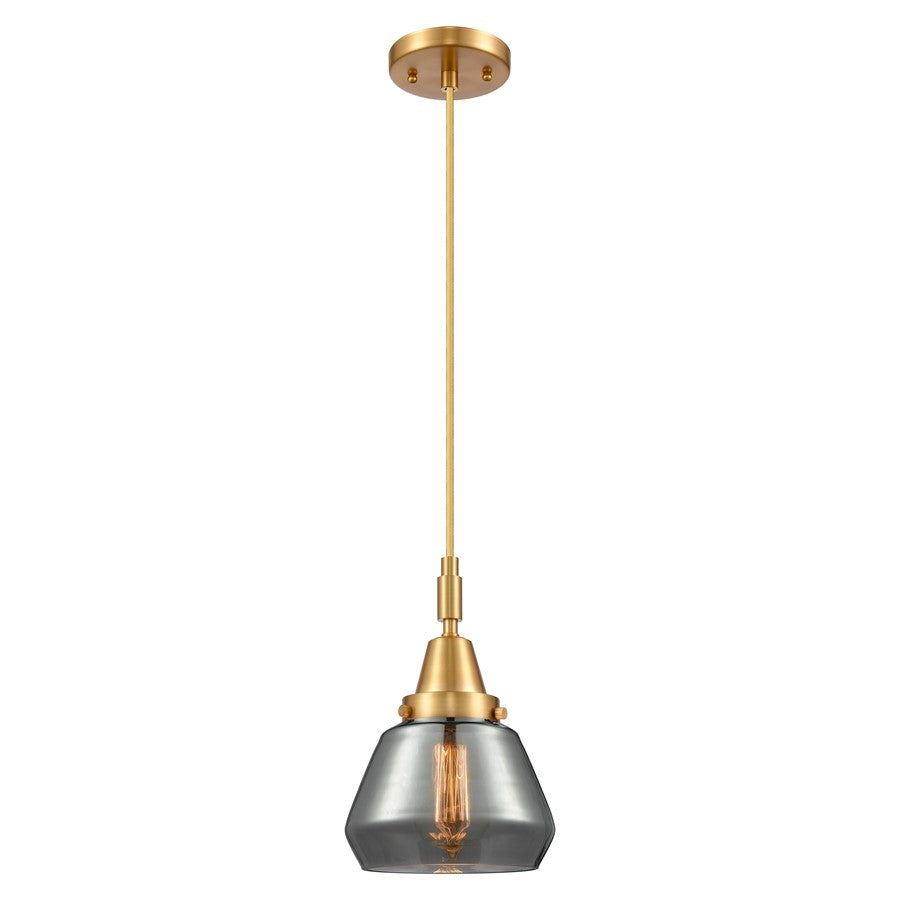 Innovations Caden Fulton 1Lt 7" Cord Mini Pendant, Gold/Smoke - 447-1P-SG-G173