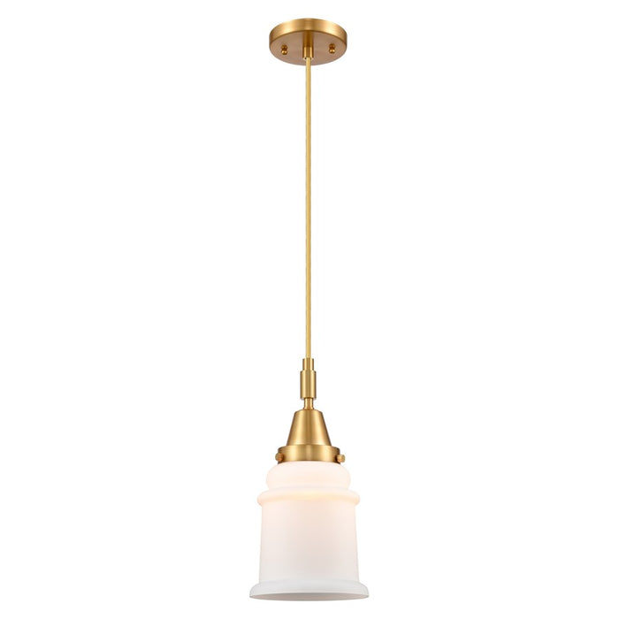 Innovations Caden Canton 1Lt 6" Cord Mini Pendant, Gold/White - 447-1P-SG-G181