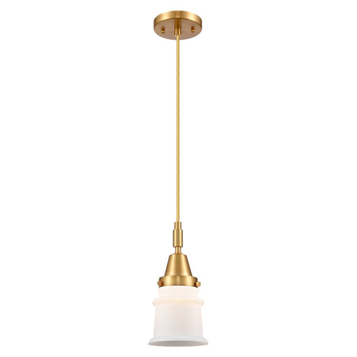 Innovations Caden Canton 1Lt 5" Cord Mini Pendant, Gold/White - 447-1P-SG-G181S