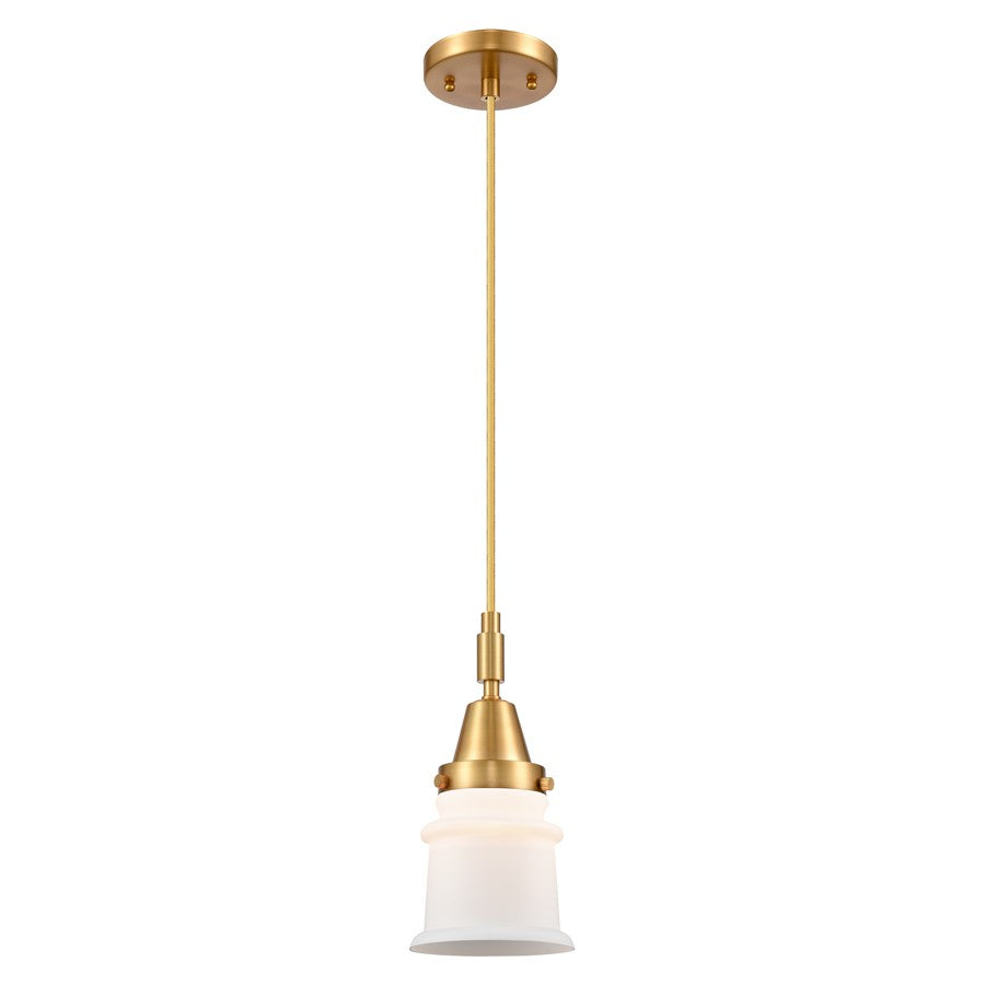 Innovations Caden Canton 1Lt 5" Cord Mini Pendant, Gold/White - 447-1P-SG-G181S