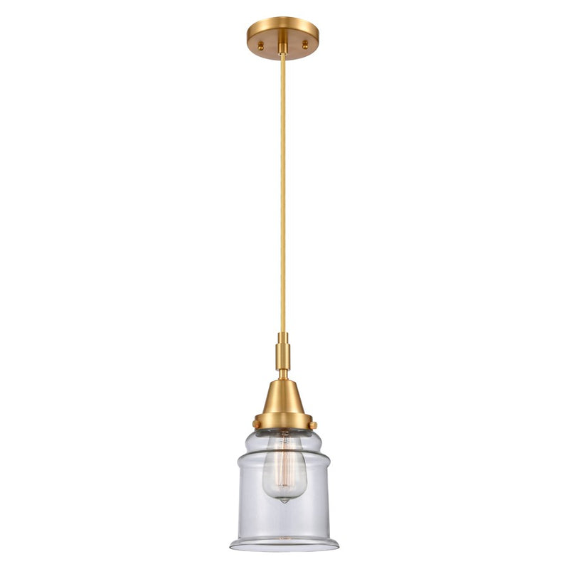 Innovations Caden Canton 1Lt 6" Cord Mini Pendant, Gold/Clear - 447-1P-SG-G182
