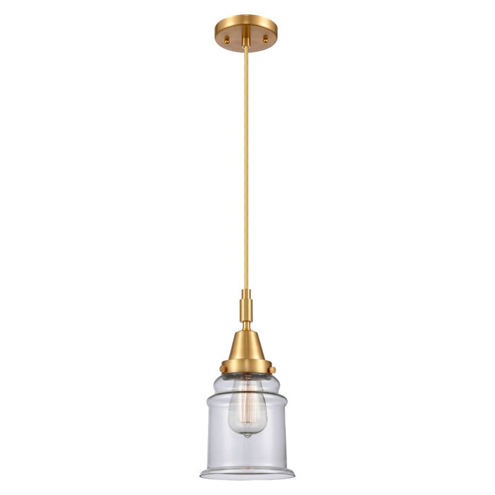 Innovations Caden Canton 1Lt 6" Cord Mini Pendant, Gold/Clear - 447-1P-SG-G182