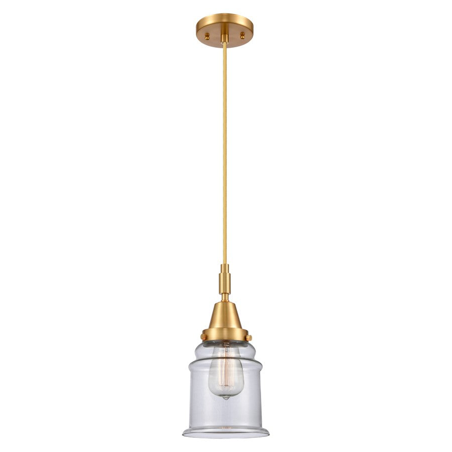 Innovations Caden Canton 1Lt 6" Cord Mini Pendant, Gold/Clear - 447-1P-SG-G182