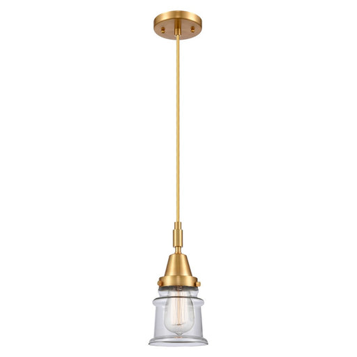 Innovations Caden Canton 1Lt 5" Cord Mini Pendant, Gold/Clear - 447-1P-SG-G182S
