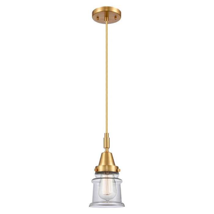 Innovations Caden Canton 1Lt 5" Cord Mini Pendant, Gold/Clear - 447-1P-SG-G182S