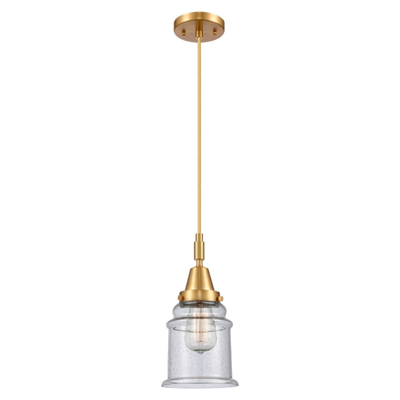 Innovations Caden Canton 1Lt 6" Cord Mini Pendant, Gold/Seedy - 447-1P-SG-G184