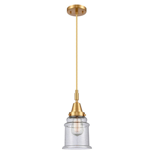 Innovations Caden Canton 1Lt 6" Cord Mini Pendant, Gold/Seedy - 447-1P-SG-G184