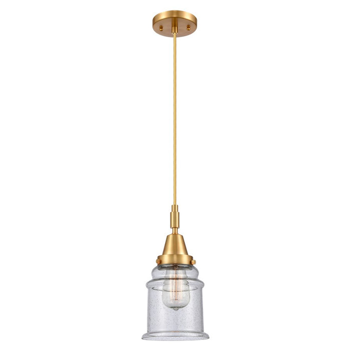 Innovations Caden Canton 1Lt 6" Cord Mini Pendant, Gold/Seedy - 447-1P-SG-G184