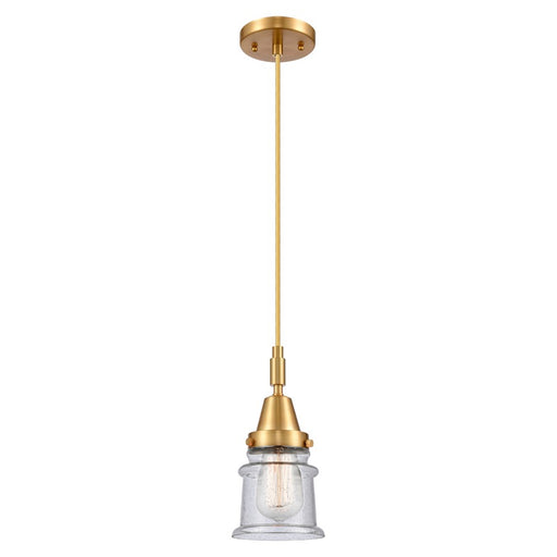 Innovations Caden Canton 1Lt 5" Cord Mini Pendant, Gold/Seedy - 447-1P-SG-G184S