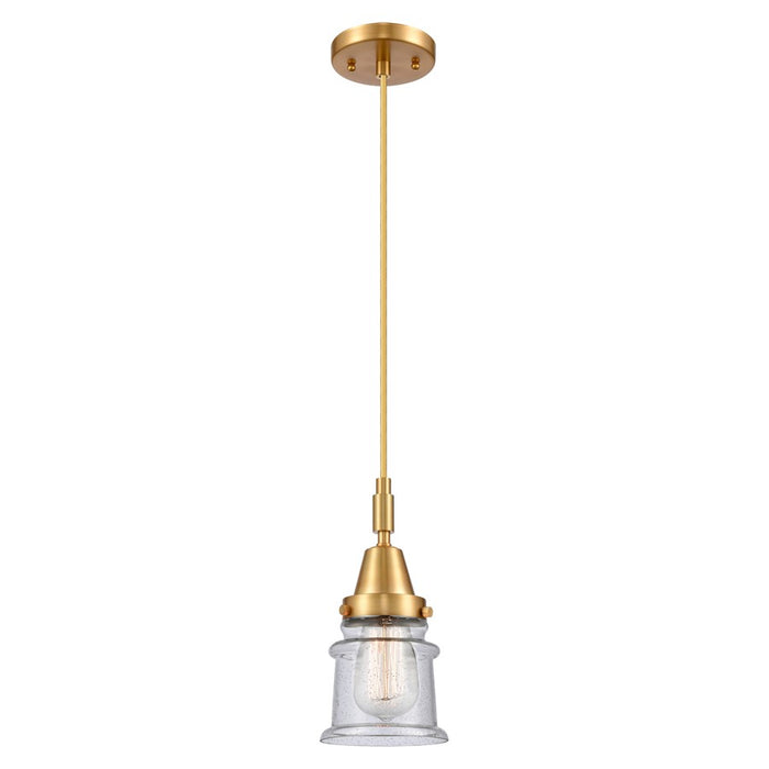 Innovations Caden Canton 1Lt 5" Cord Mini Pendant, Gold/Seedy - 447-1P-SG-G184S