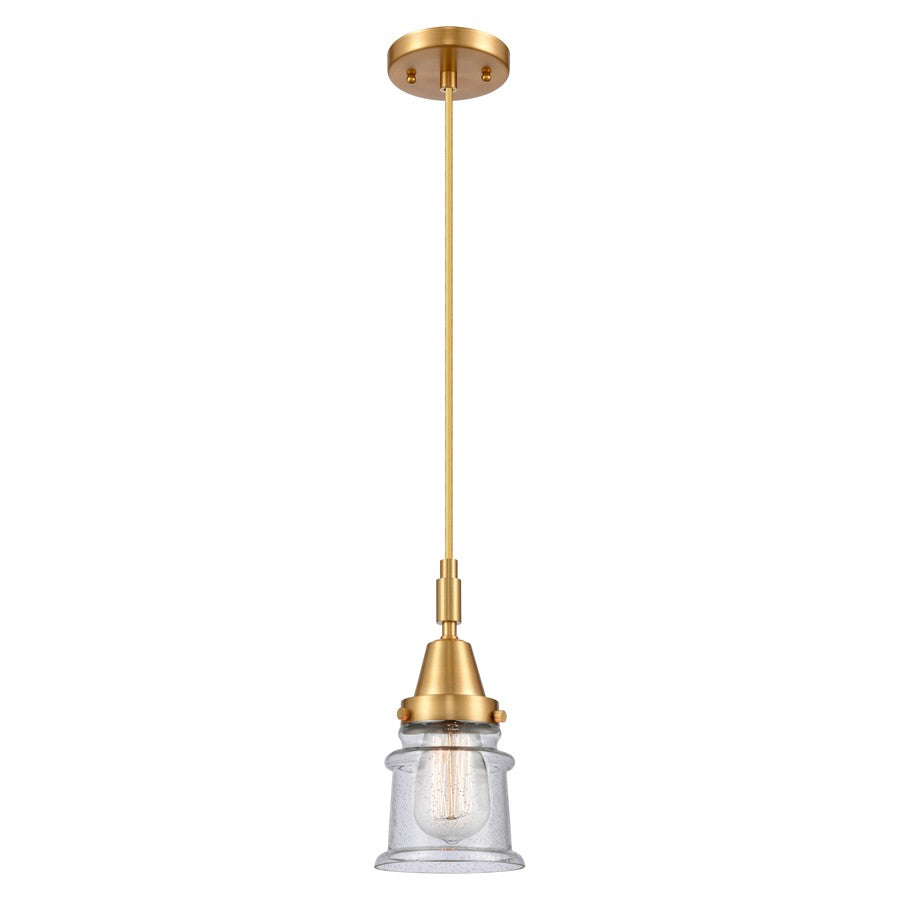 Innovations Caden Canton 1Lt 5" Cord Mini Pendant, Gold/Seedy - 447-1P-SG-G184S