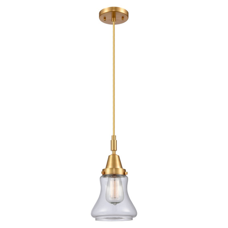 Innovations Caden Bellmont 1Lt 7" Cord Mini Pendant, Gold/Clear - 447-1P-SG-G192