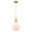 Innovations Caden Beacon 10" Cord Mini Pendant, Gold/White - 447-1P-SG-G201-10
