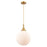 Innovations Caden Beacon 12" Cord Mini Pendant, Gold/White - 447-1P-SG-G201-12