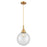 Innovations Caden Beacon 10" Cord Mini Pendant, Gold/Clear - 447-1P-SG-G202-10