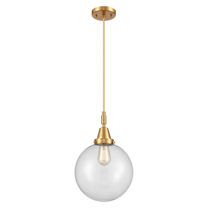 Innovations Caden Beacon 10" Cord Mini Pendant, Gold/Clear - 447-1P-SG-G202-10