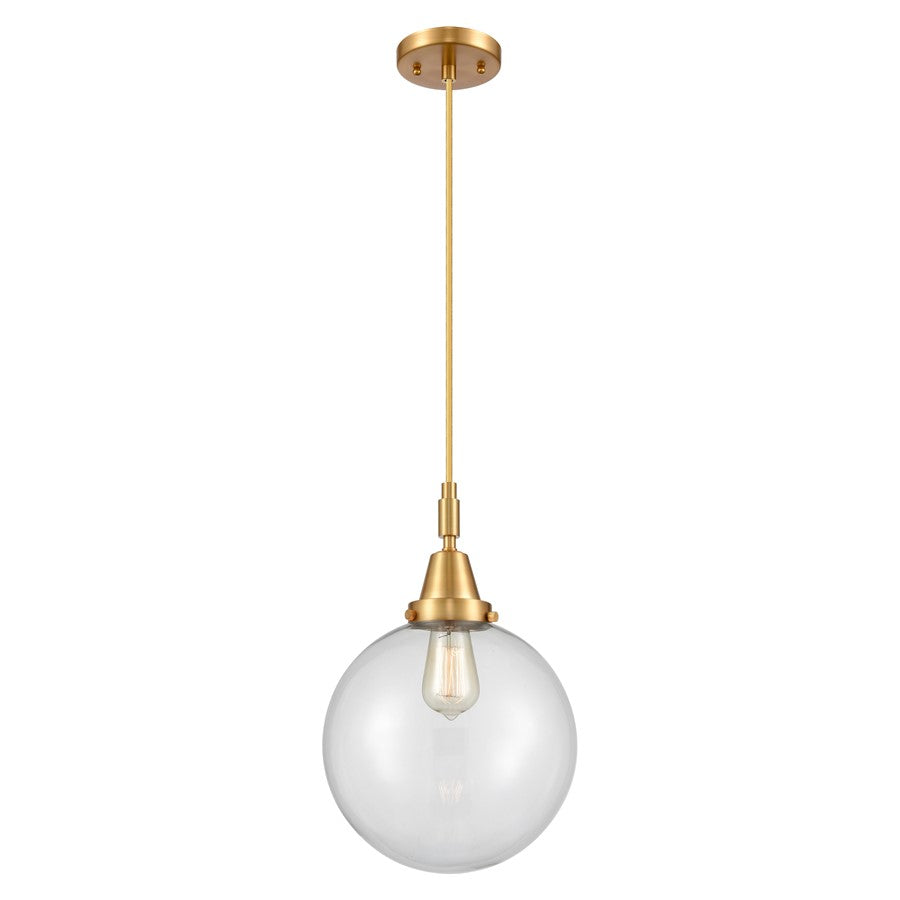 Innovations Caden Beacon 10" Cord Mini Pendant, Gold/Clear - 447-1P-SG-G202-10