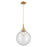 Innovations Caden Beacon 12" Cord Mini Pendant, Gold/Clear - 447-1P-SG-G202-12