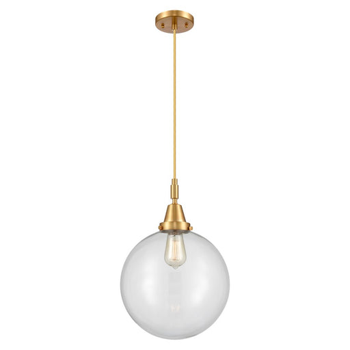 Innovations Caden Beacon 12" Cord Mini Pendant, Gold/Clear - 447-1P-SG-G202-12