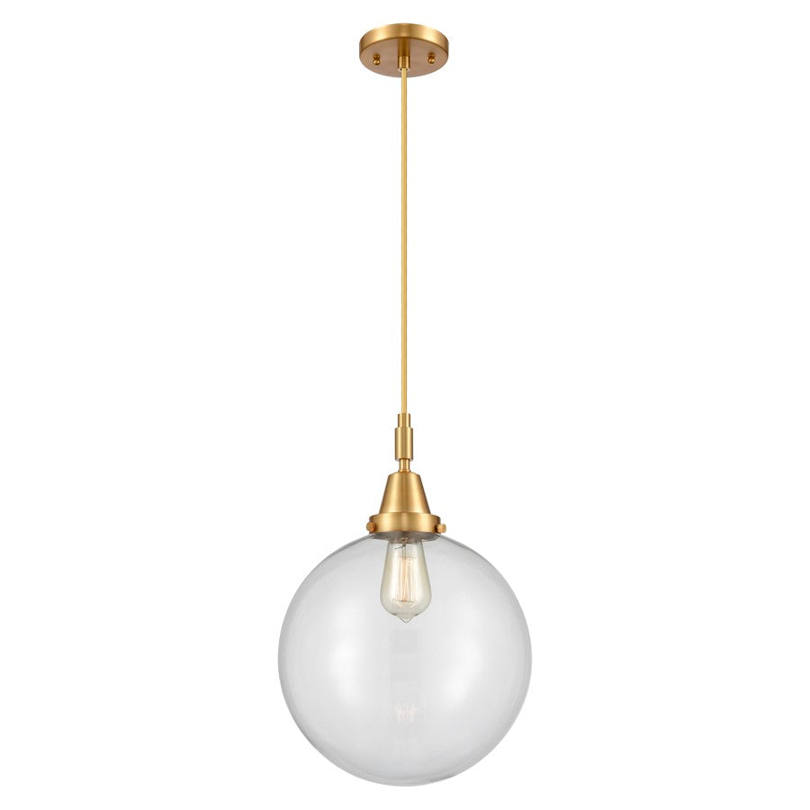 Innovations Caden Beacon 12" Cord Mini Pendant, Gold/Clear - 447-1P-SG-G202-12