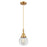 Innovations Caden Beacon 1Lt 6" Cord Mini Pendant, Gold/Clear - 447-1P-SG-G202-6