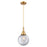 Innovations Caden Beacon 1Lt 8" Cord Mini Pendant, Gold/Clear - 447-1P-SG-G202-8