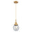 Innovations Caden Beacon 1Lt 6" Cord Mini Pendant, Gold/Seedy - 447-1P-SG-G204-6