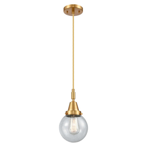 Innovations Caden Beacon 1Lt 6" Cord Mini Pendant, Gold/Seedy - 447-1P-SG-G204-6