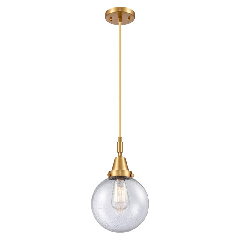 Innovations Caden Beacon 1Lt 8" Cord Mini Pendant, Gold/Seedy
