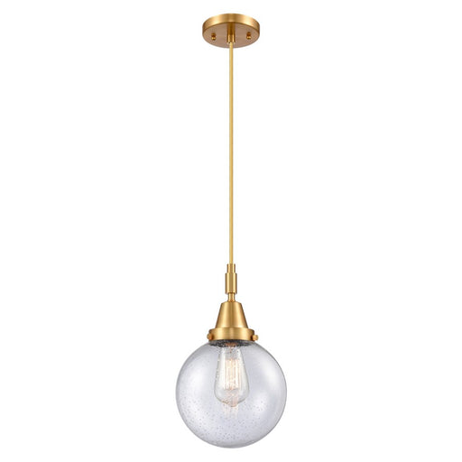 Innovations Caden Beacon 1Lt 8" Cord Mini Pendant, Gold/Seedy