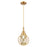 Innovations Caden Beacon 8" Cord Mini Pendant, Gold/Mercury - 447-1P-SG-G208-8