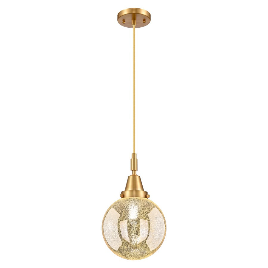 Innovations Caden Beacon 8" Cord Mini Pendant, Gold/Mercury - 447-1P-SG-G208-8