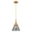 Innovations Caden Cone 1Lt 8" Cord Mini Pendant, Gold/Smoke - 447-1P-SG-G43