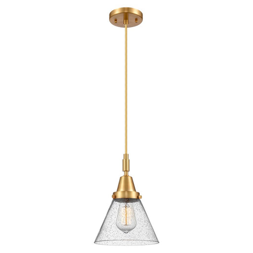 Innovations Caden Cone 1Lt 8" Cord Mini Pendant, Gold/Seedy - 447-1P-SG-G44