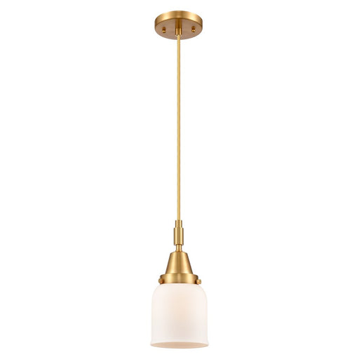 Innovations Caden Bell 1Lt 5" Cord Mini Pendant, Gold/White - 447-1P-SG-G51