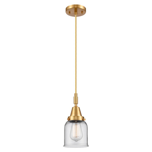 Innovations Caden Bell 1Lt 5" Cord Mini Pendant, Gold/Clear - 447-1P-SG-G52