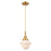 Innovations Caden Oxford 1Lt 7" Cord Mini Pendant, Gold/White - 447-1P-SG-G531