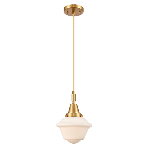 Innovations Caden Oxford 1Lt 7" Cord Mini Pendant, Gold/White - 447-1P-SG-G531