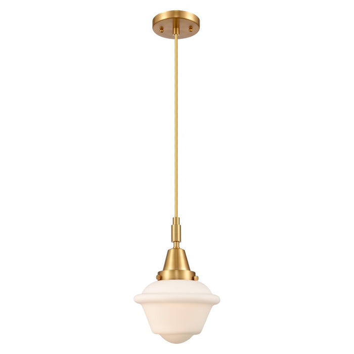 Innovations Caden Oxford 1Lt 7" Cord Mini Pendant, Gold/White - 447-1P-SG-G531