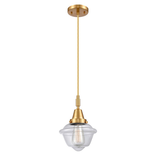 Innovations Caden Oxford 1Lt 7" Cord Mini Pendant, Gold/Clear - 447-1P-SG-G532