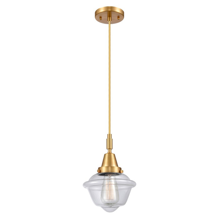 Innovations Caden Oxford 1Lt 7" Cord Mini Pendant, Gold/Clear - 447-1P-SG-G532