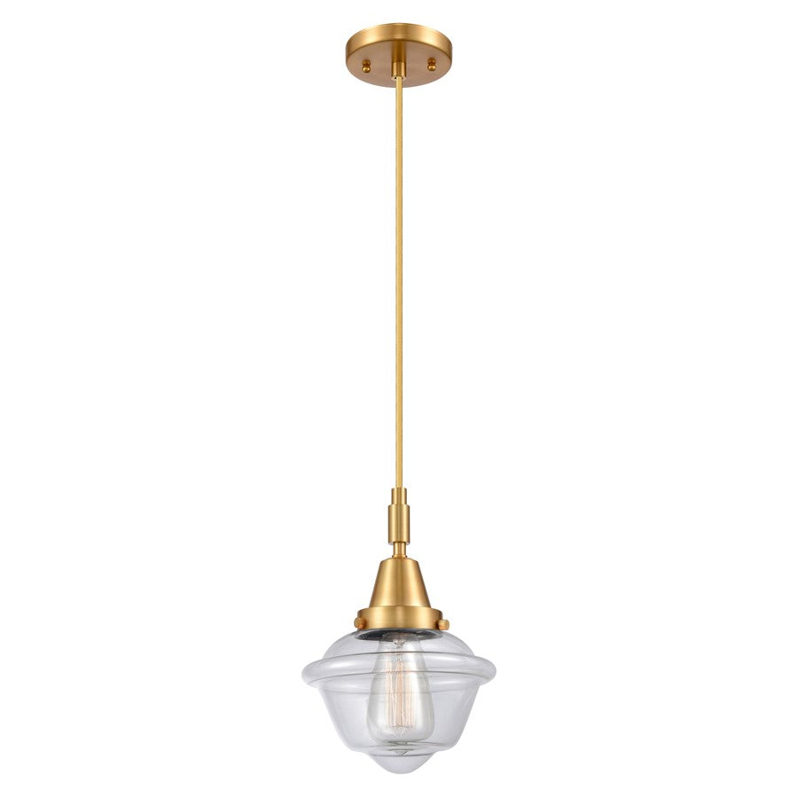 Innovations Caden Oxford 1Lt 7" Cord Mini Pendant, Gold/Clear - 447-1P-SG-G532