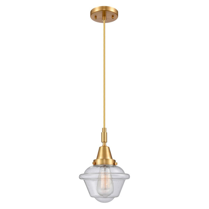 Innovations Caden Oxford 1Lt 7" Cord Mini Pendant, Gold/Seedy - 447-1P-SG-G534